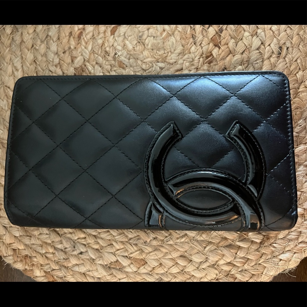 Chanel Hot Pink and Black Wallet